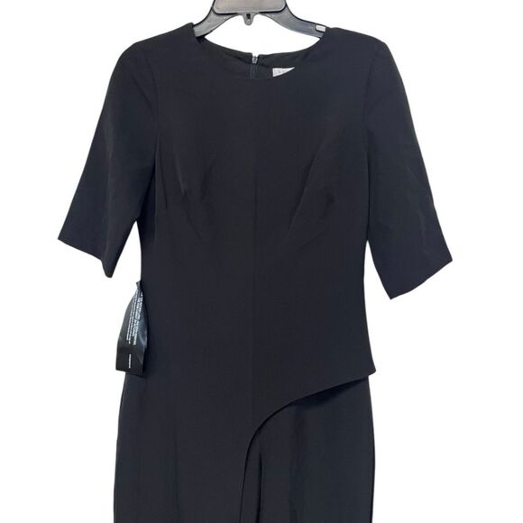 NWOT Kay Unger | Davina Romper Walk Thru Jumpsuit Dress Black 6 - Picture 8 of 13